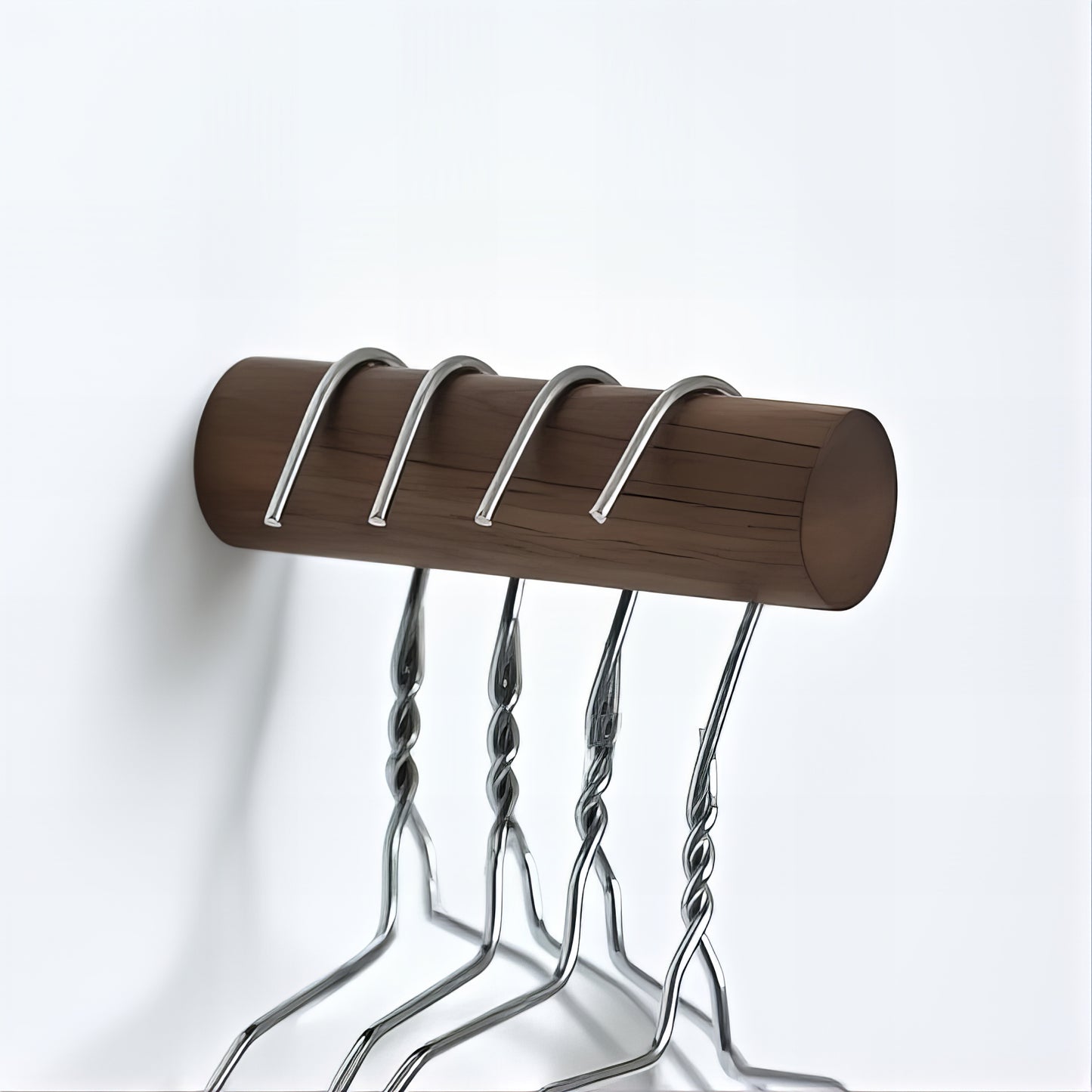 Patère individuelle en bois - Style bicolore & asymétrique (Lot de x10)