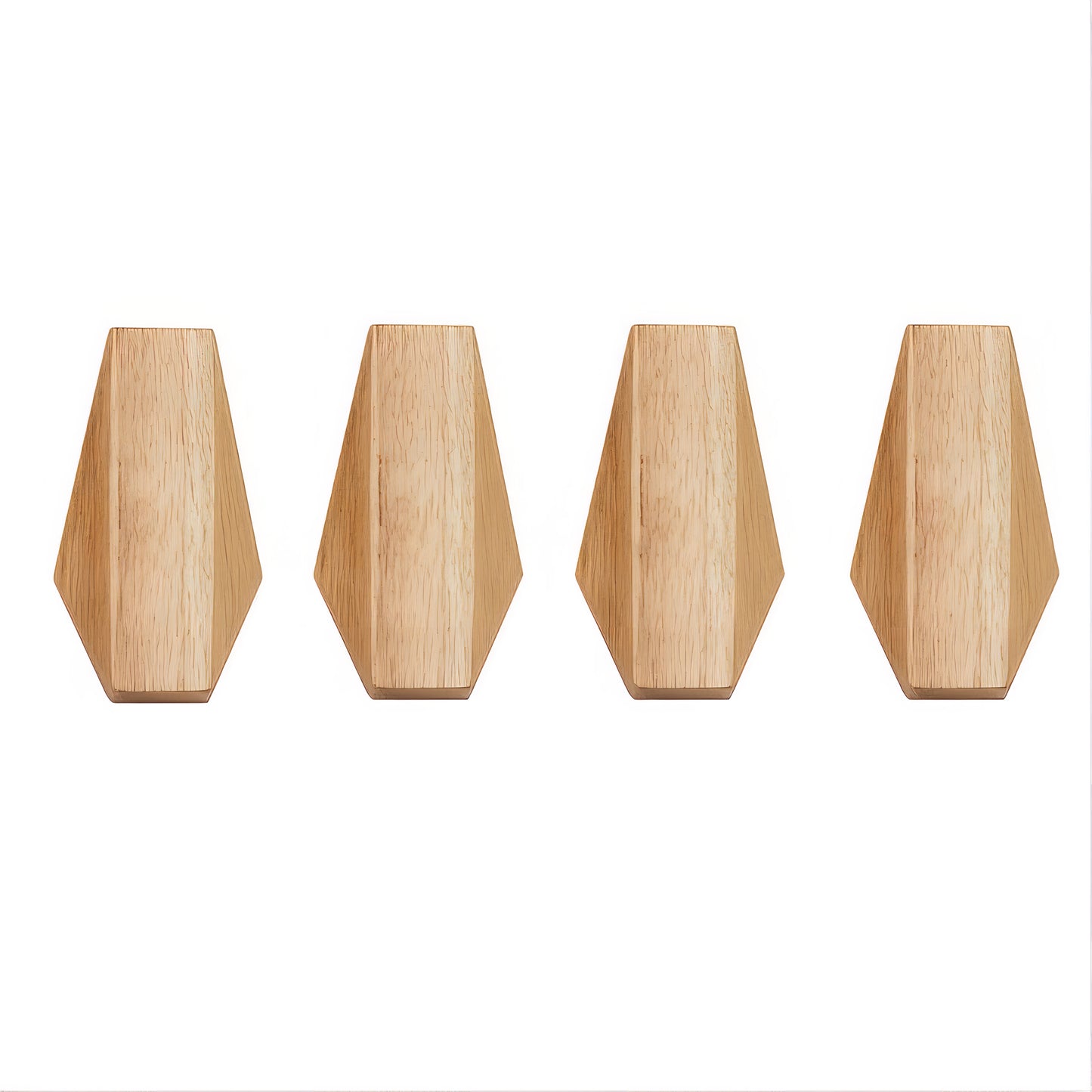 Patère individuelle en bois - Style Hexagonal (Lot x4)
