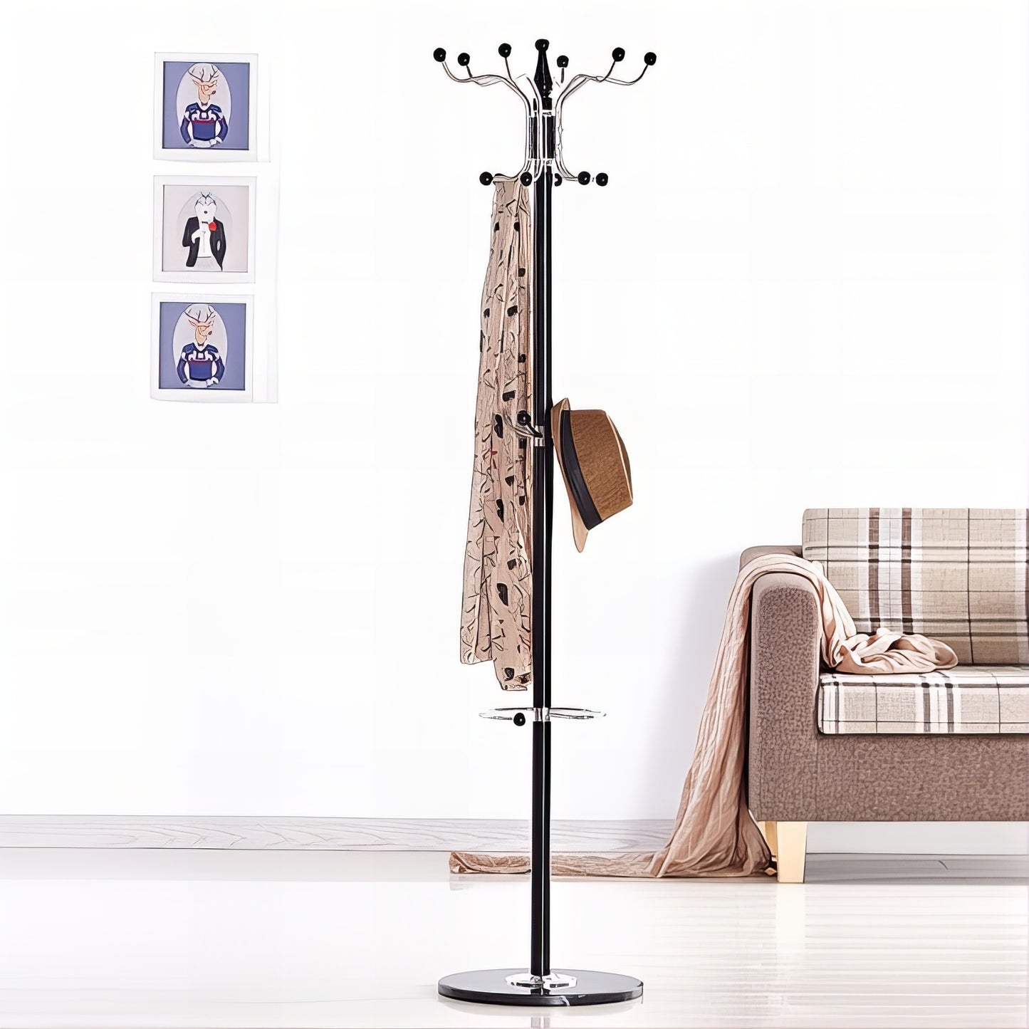 Porte-manteau sur pied - Style art moderne