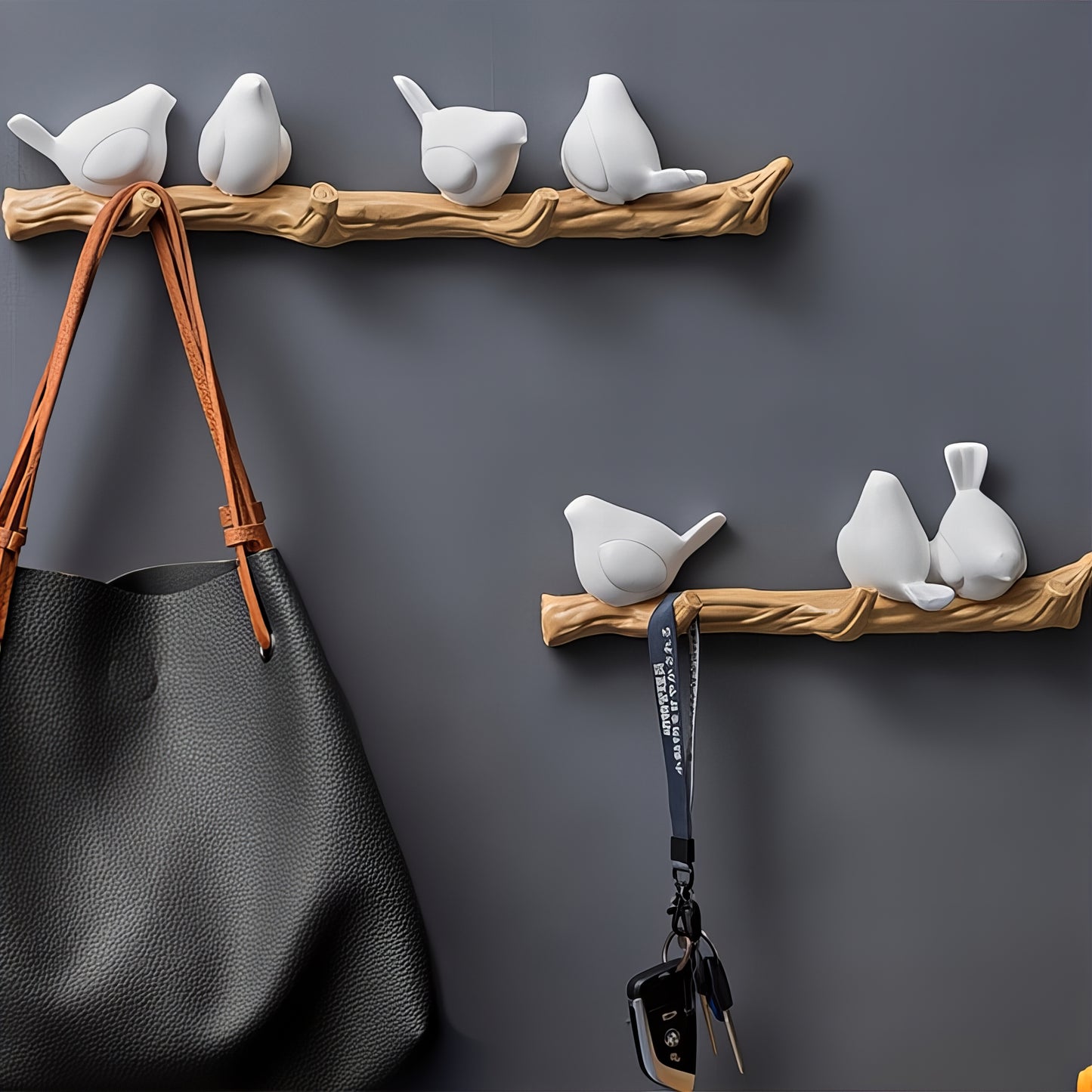 Porte-manteau décoratif - Style oiseaux 3D