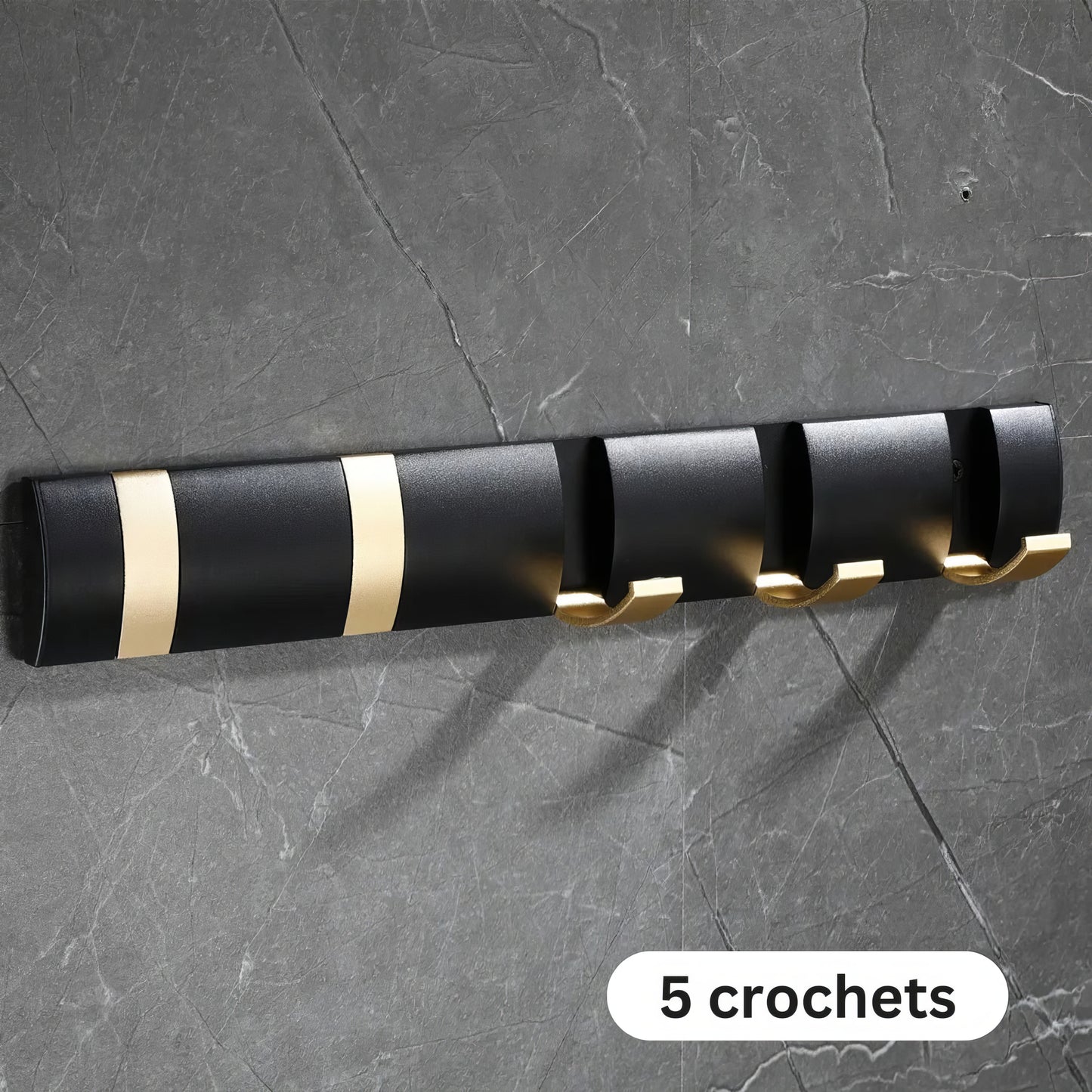 Porte-manteau de salle de bain - Style noir