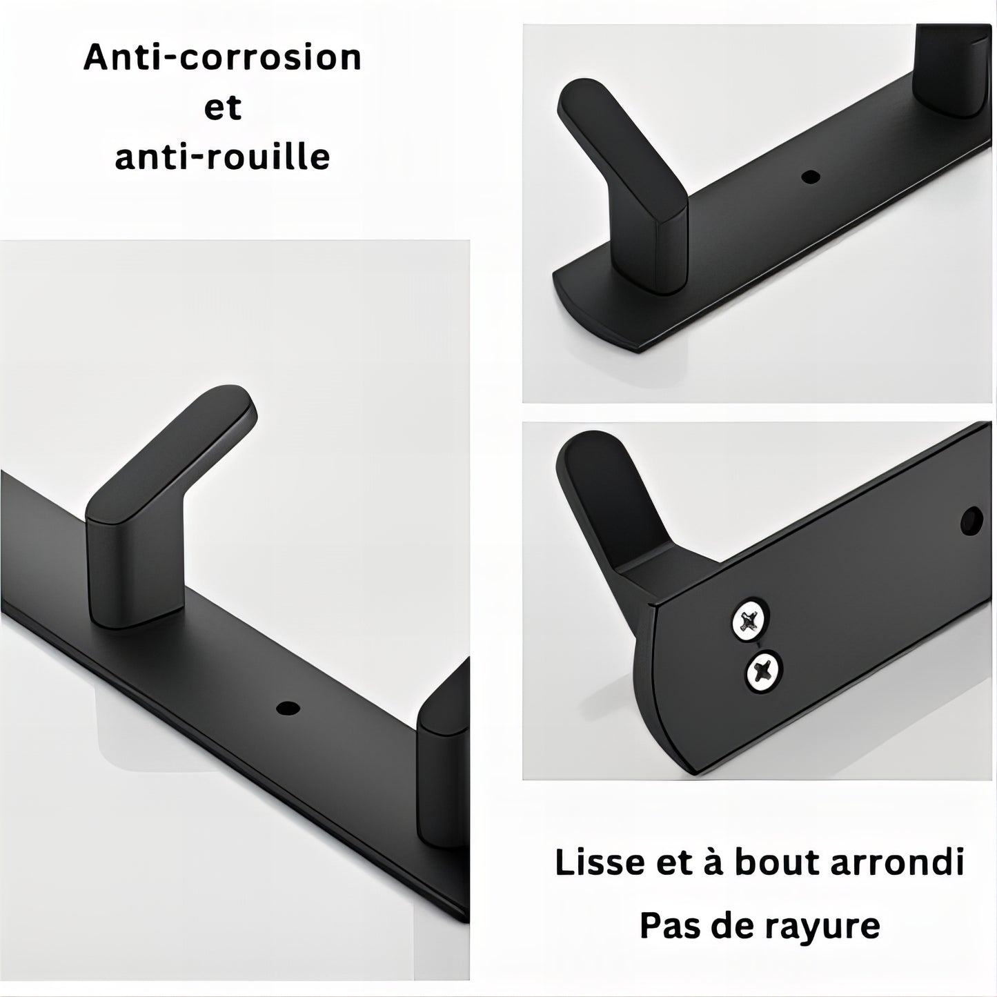 Porte-Manteau Mural en Aluminium Sirius