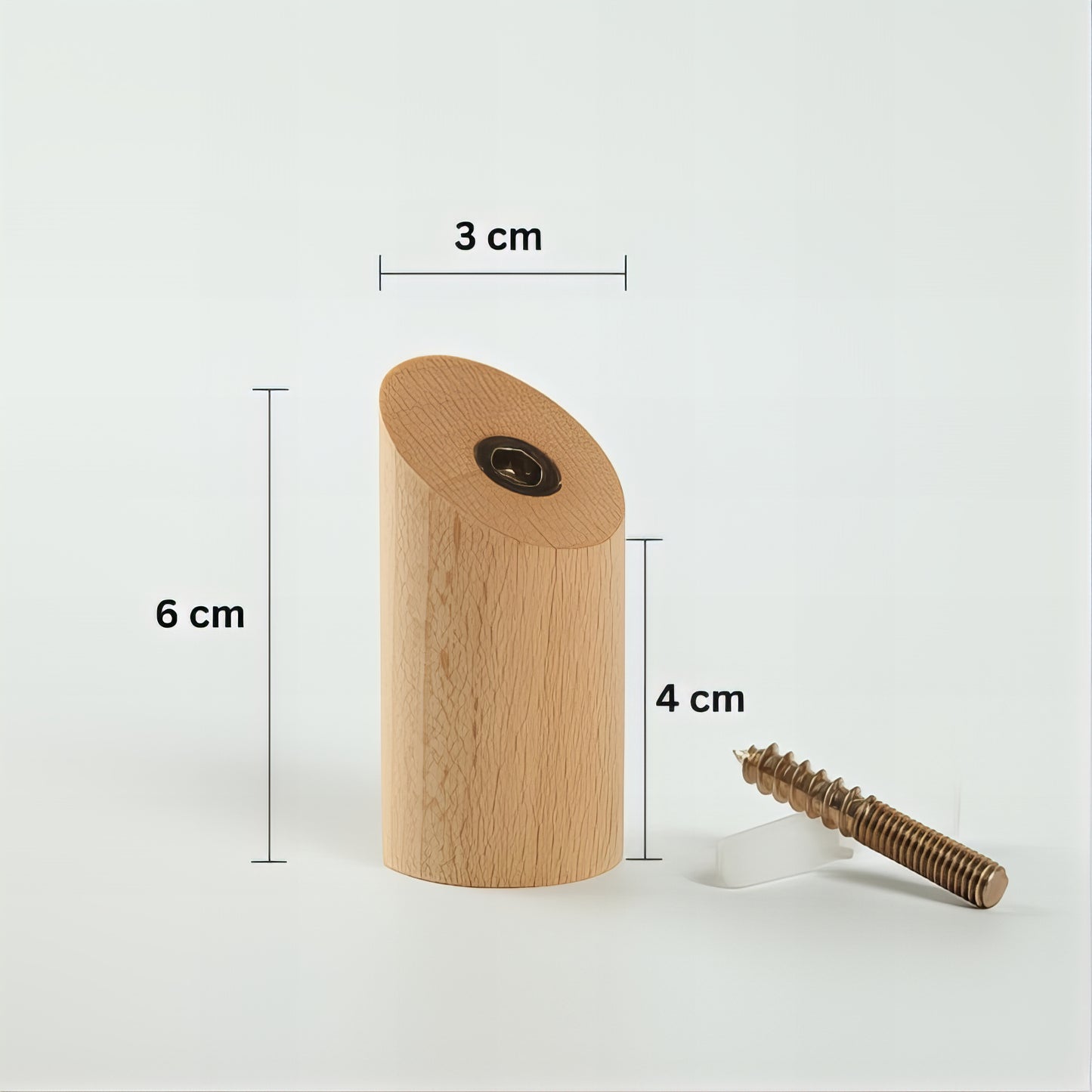 Patère individuelle en bois - Style bicolore & asymétrique (Lot de x10)