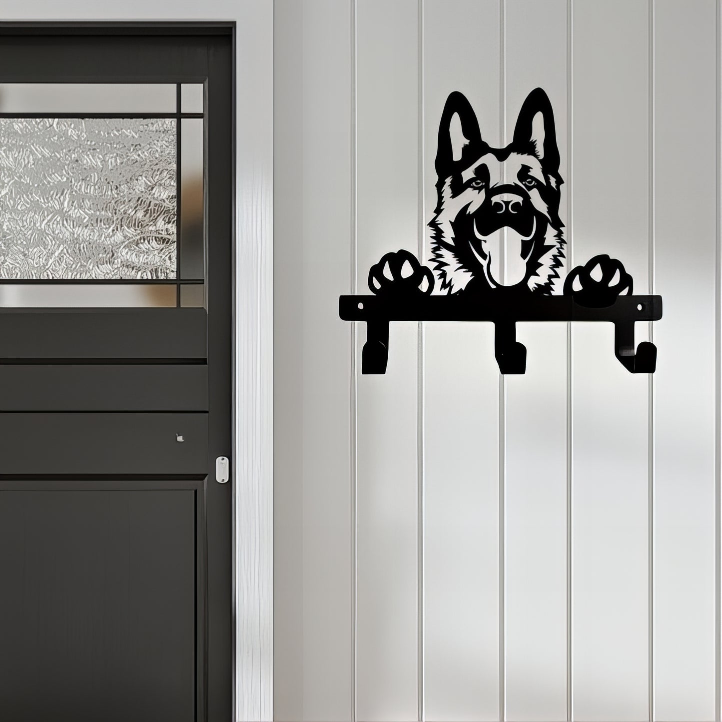Porte-manteau & clés mural - Style chien Berger Allemand