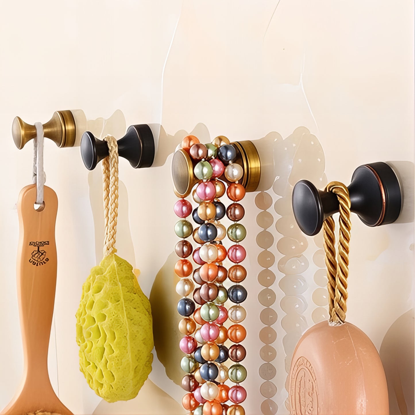 Crochet Patère Rétro Doré