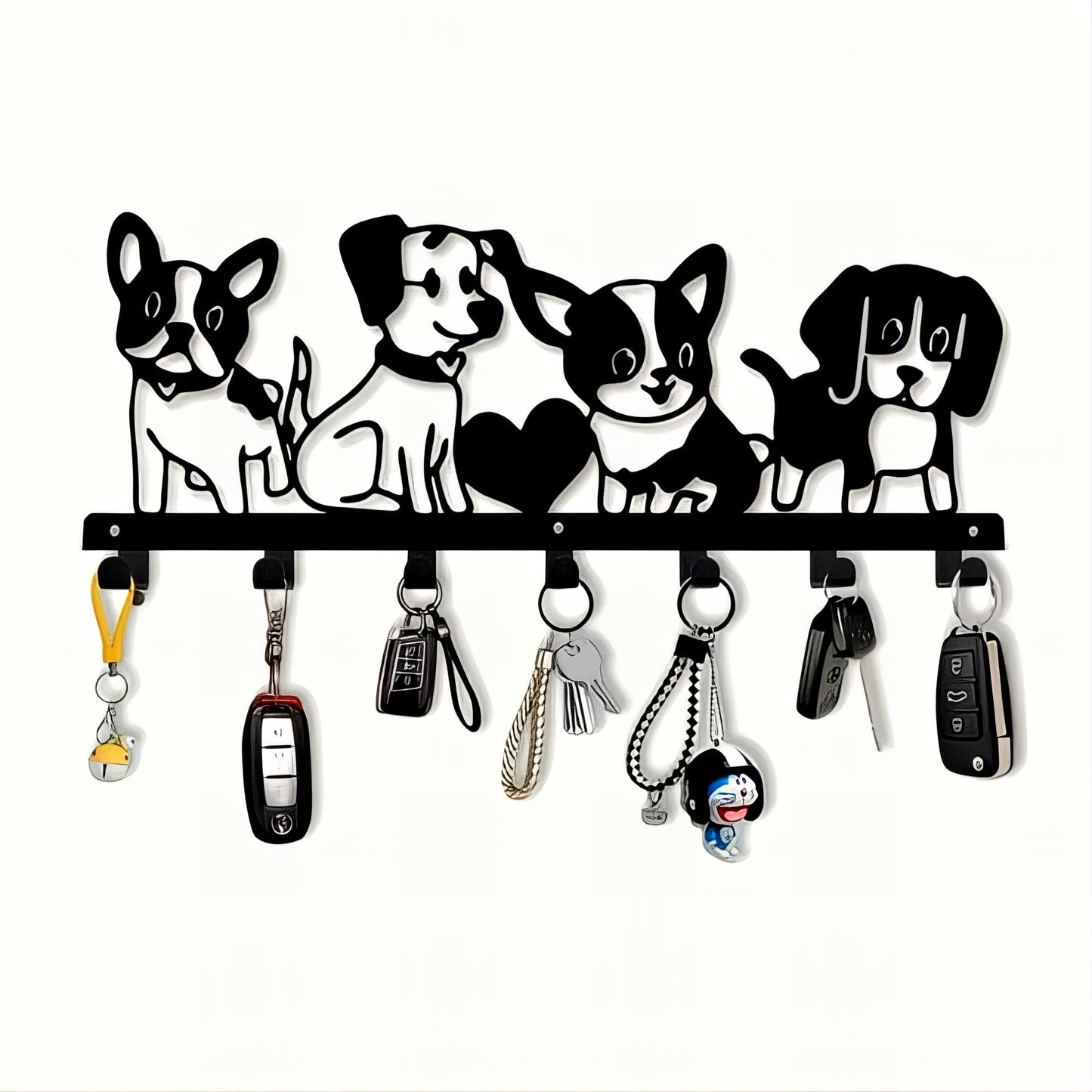 Porte-manteau mural & clés - Style chiens