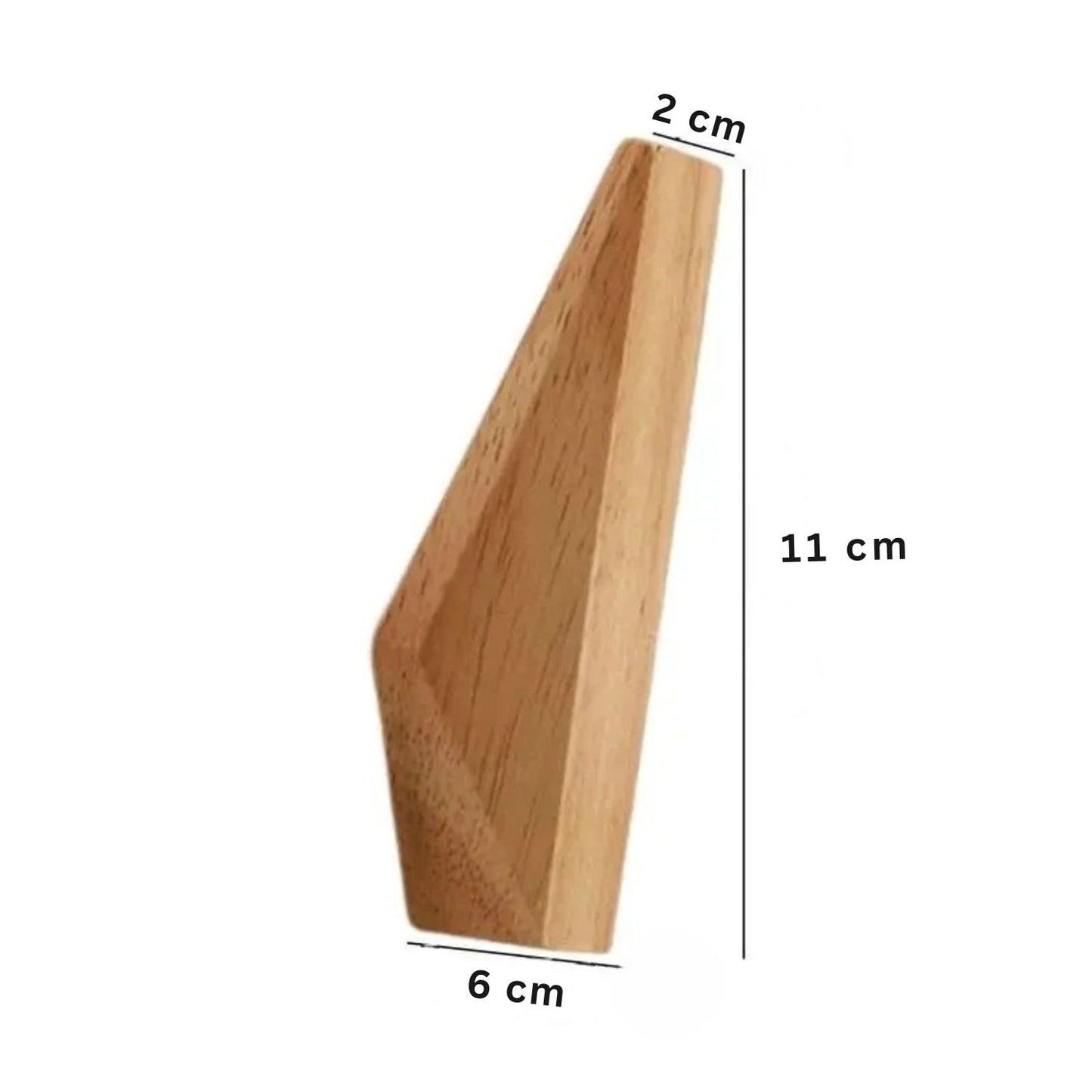 Patère individuelle en bois - Style Hexagonal (Lot x4)