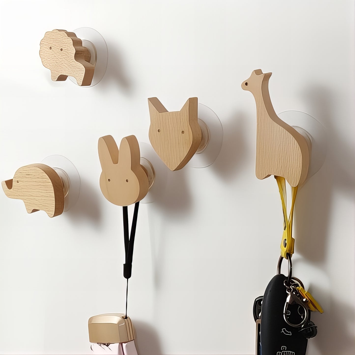Patère en Bois pour enfant - Animaux de la Savane (Lot x8)