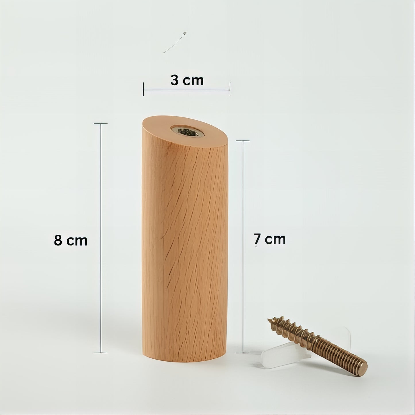 Patère individuelle en bois - Style bicolore & asymétrique (Lot de x10)
