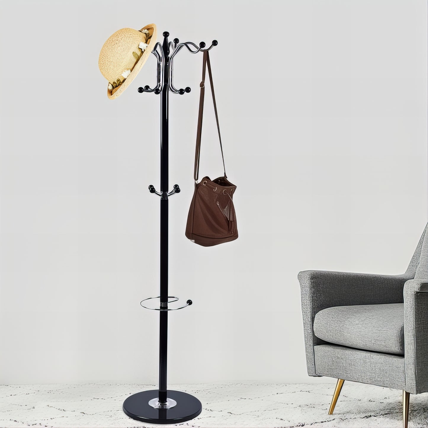 Porte-manteau sur pied - Style art moderne