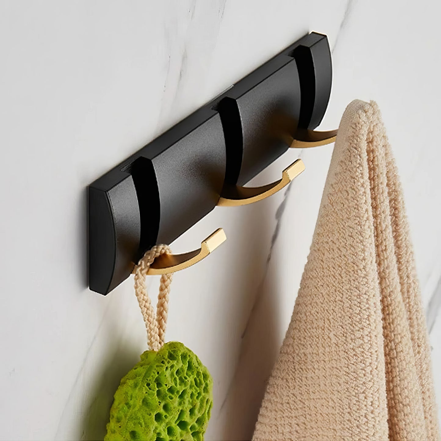 Porte-manteau de salle de bain - Style noir