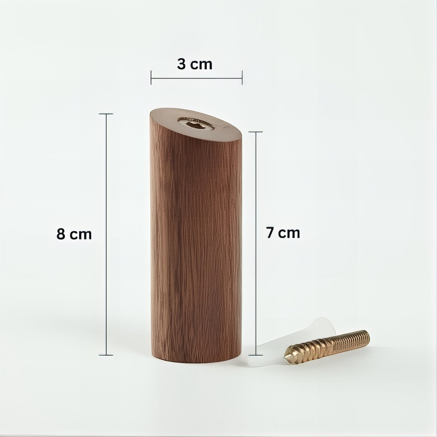 Patère individuelle en bois - Style bicolore & asymétrique (Lot de x10)