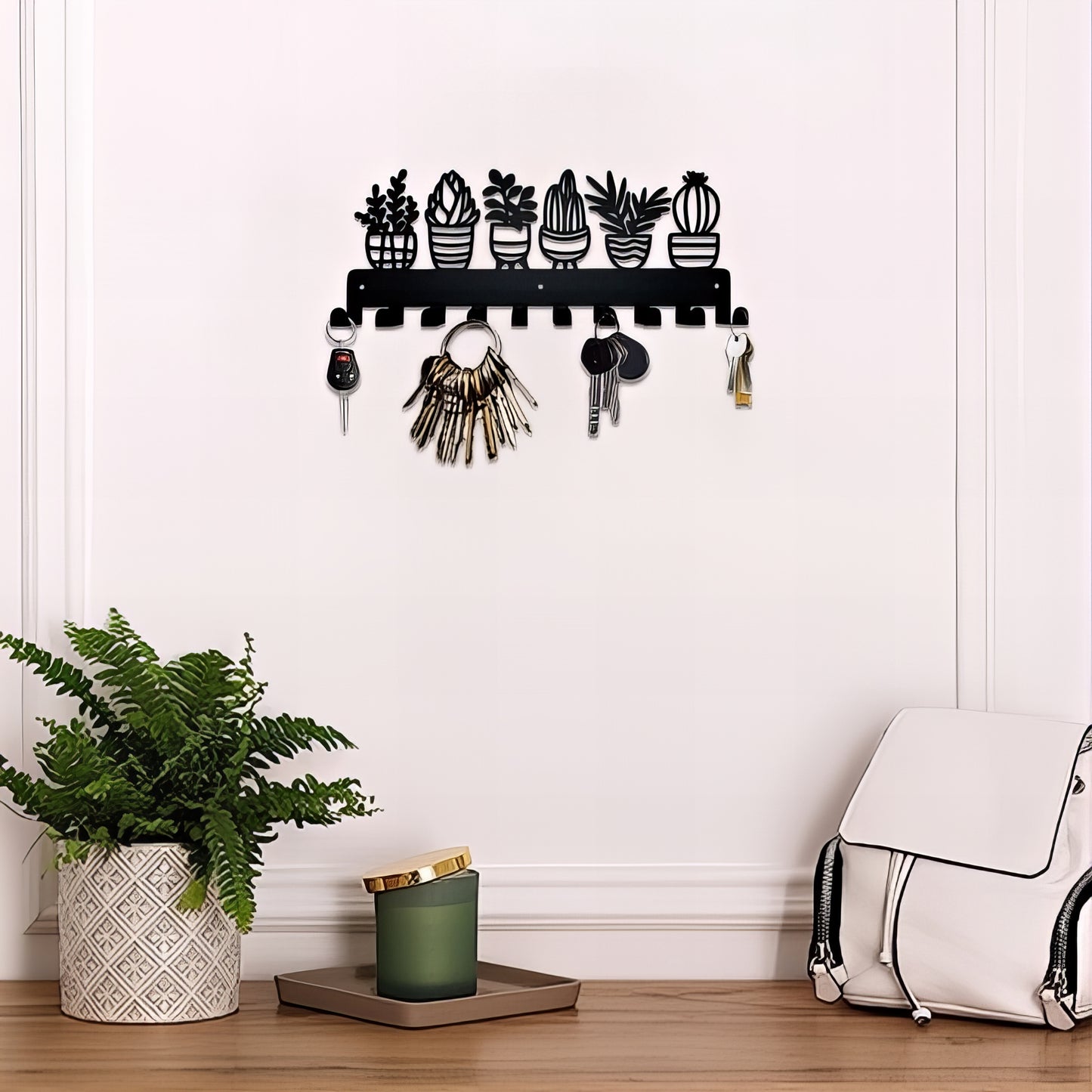 Porte-manteau mural & clés - Style exotique