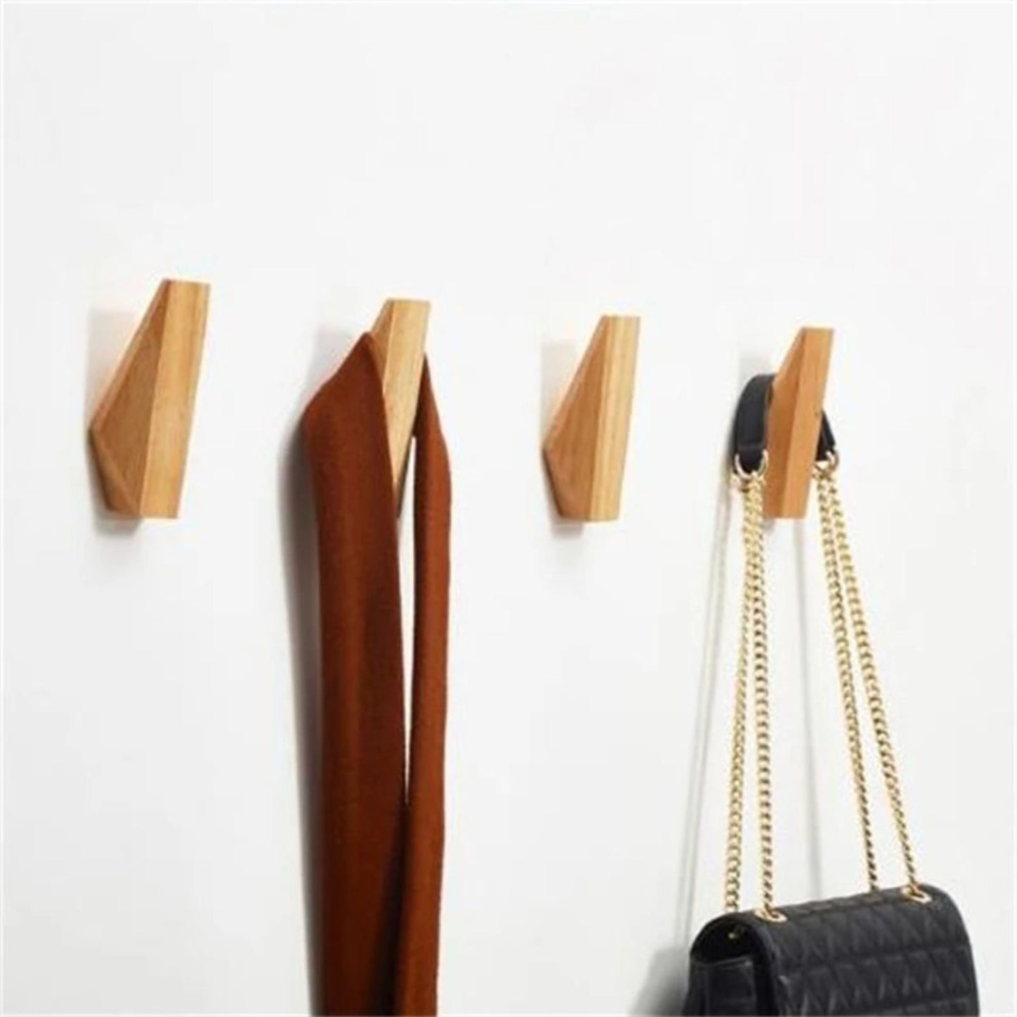 Patère individuelle en bois - Style Hexagonal (Lot x4)