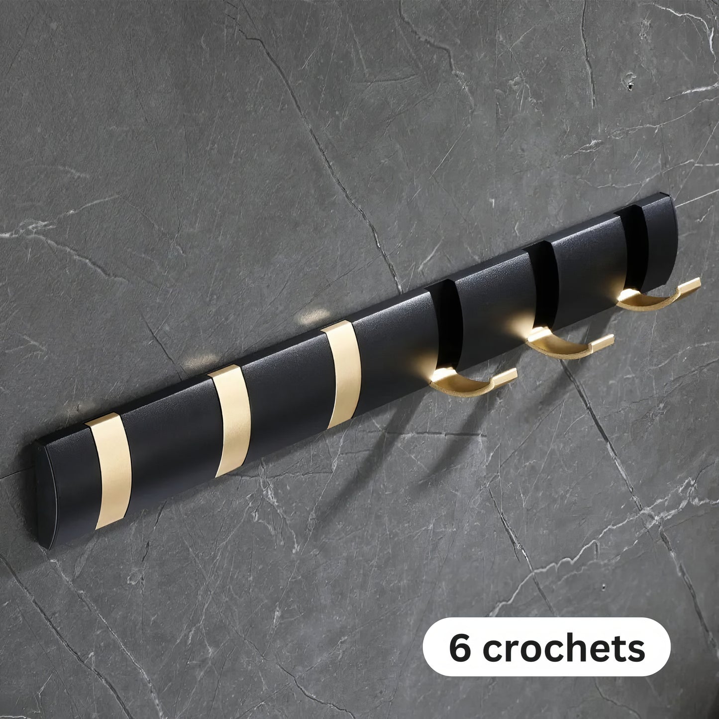 Porte-manteau de salle de bain - Style noir