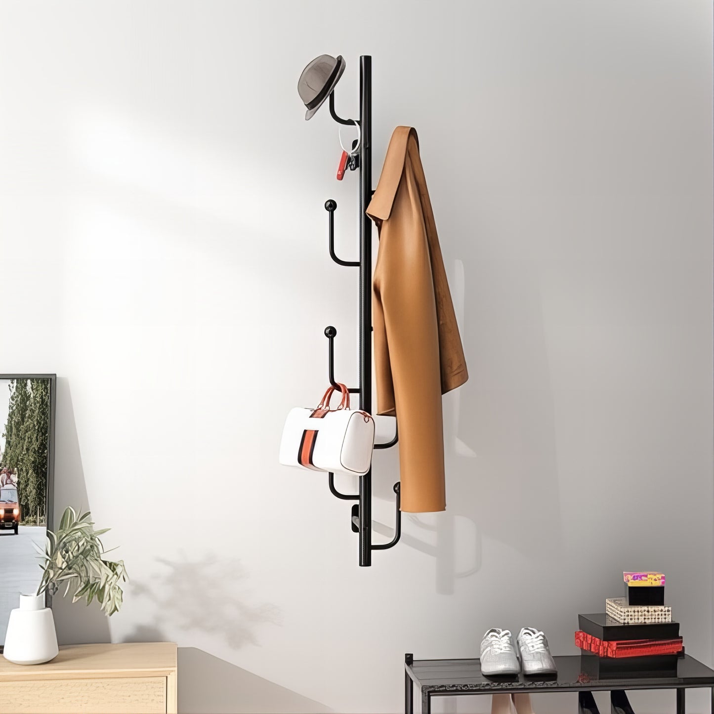 Porte-manteau mural - Style vertical