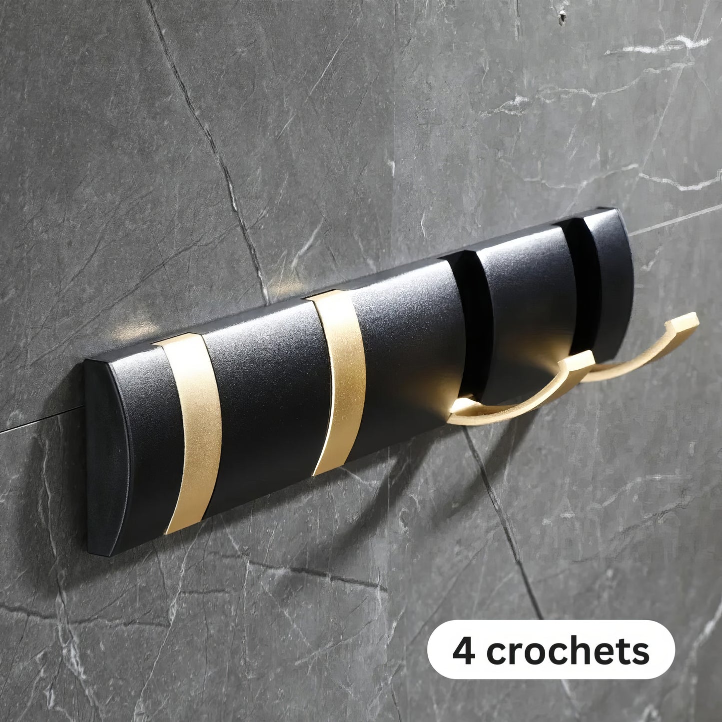Porte-manteau de salle de bain - Style noir