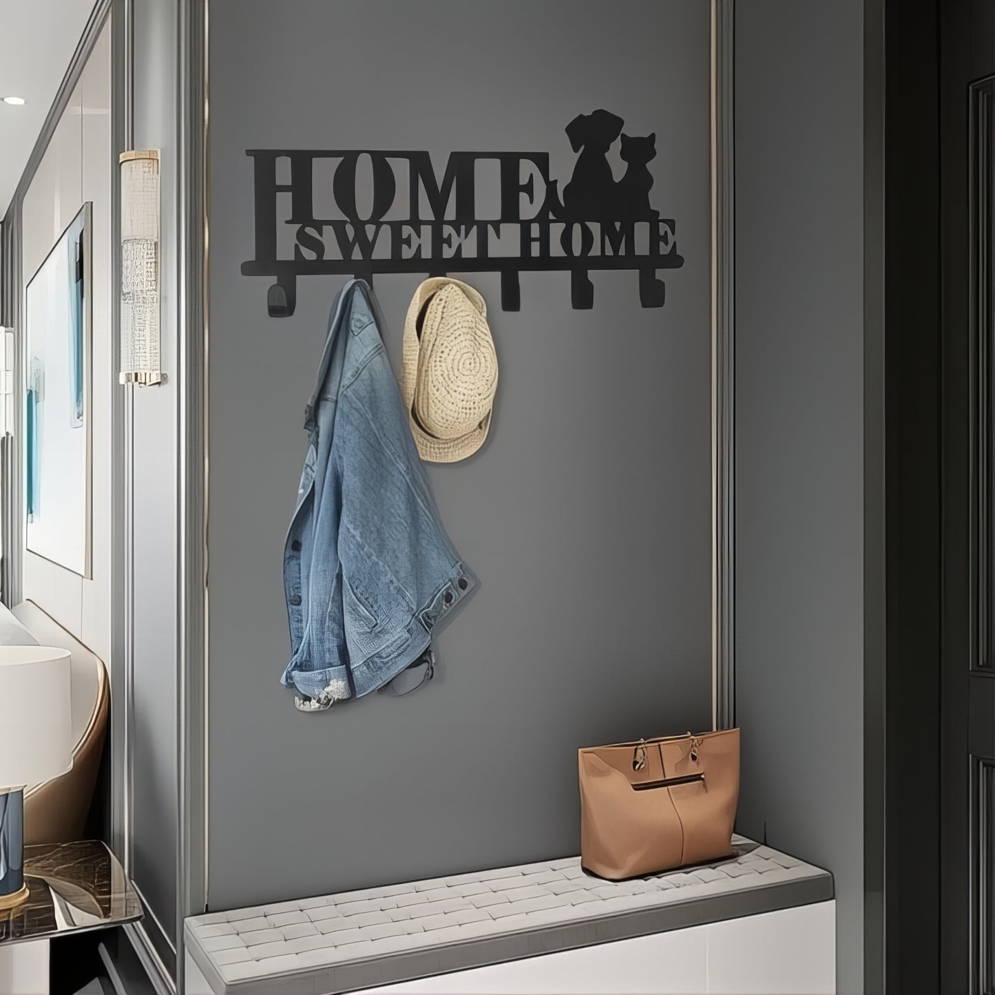 Porte-manteau mural & clés - Style Sweet Home Moderne