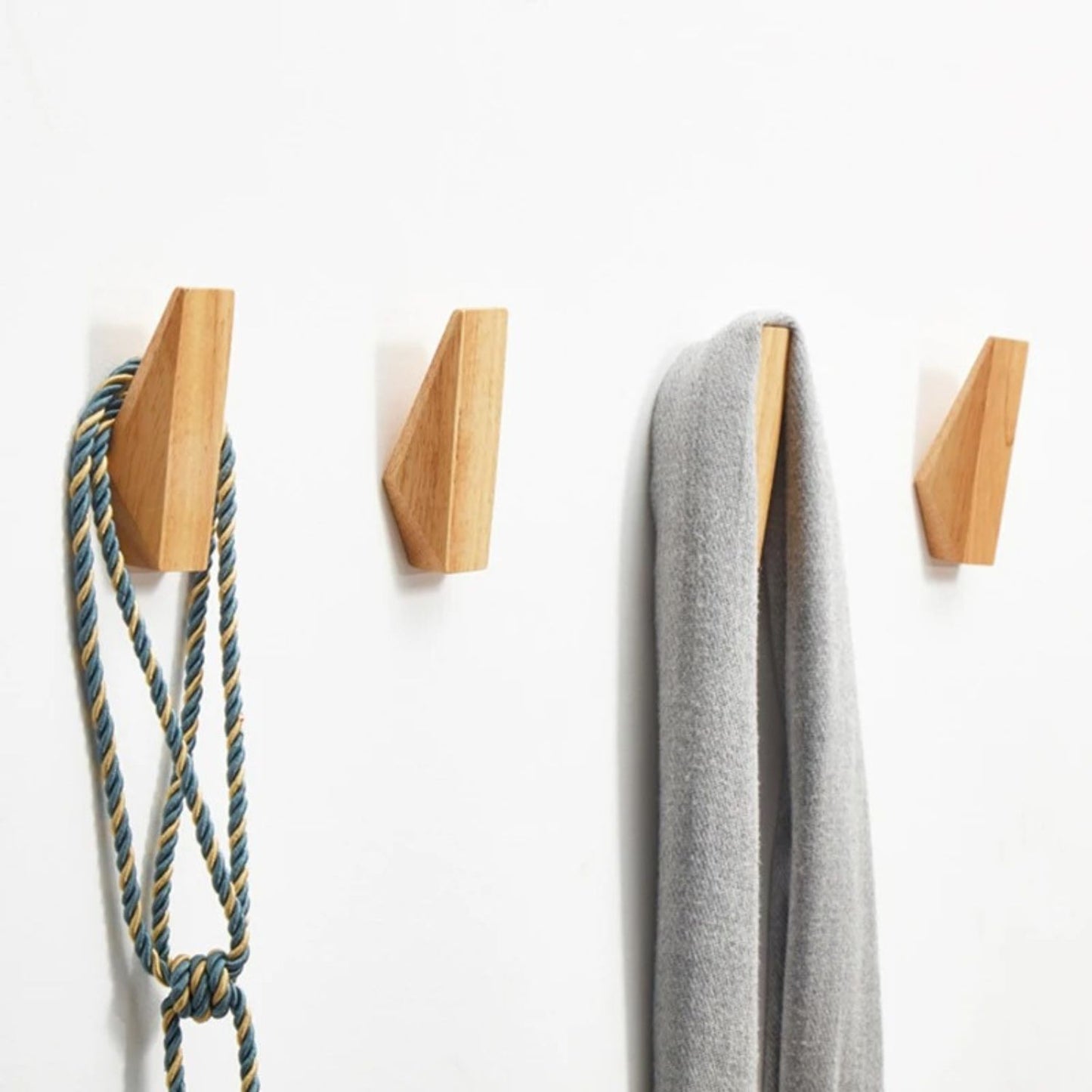Patère individuelle en bois - Style Hexagonal (Lot x4)