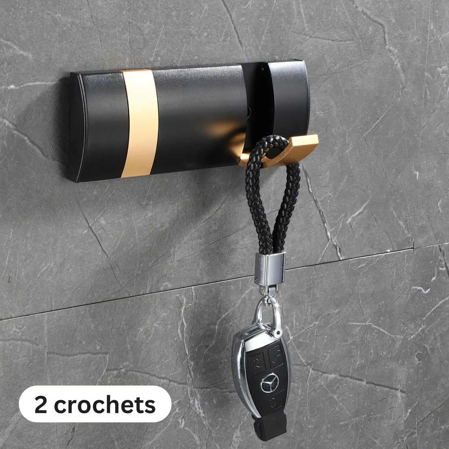 Porte-manteau de salle de bain - Style noir