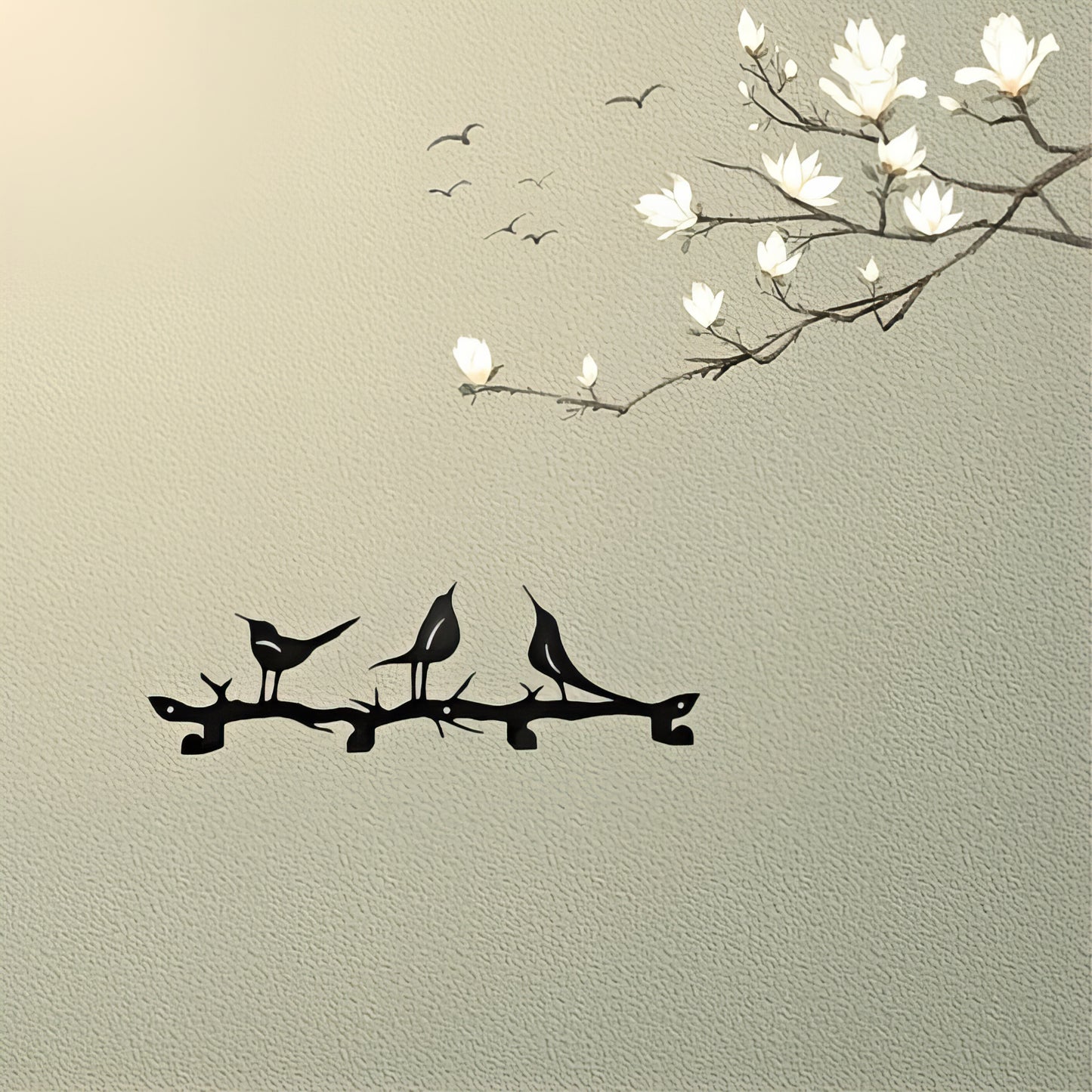 Porte-manteau décoratif - Style oiseaux chantants