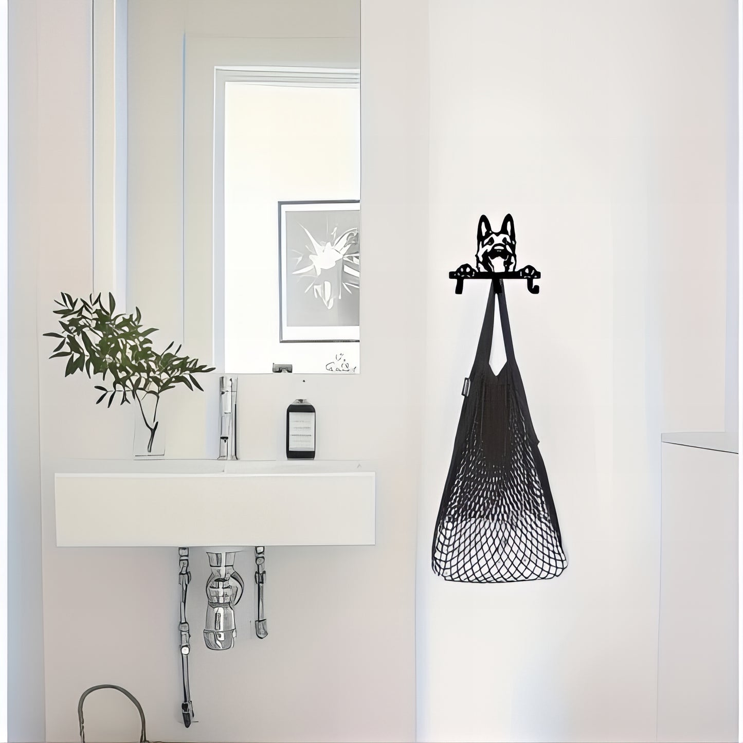 Porte-manteau & clés mural - Style chien Berger Allemand