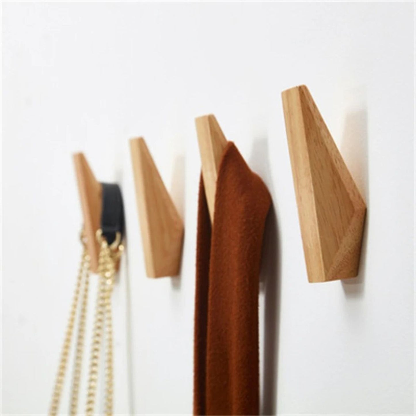Patère individuelle en bois - Style Hexagonal (Lot x4)