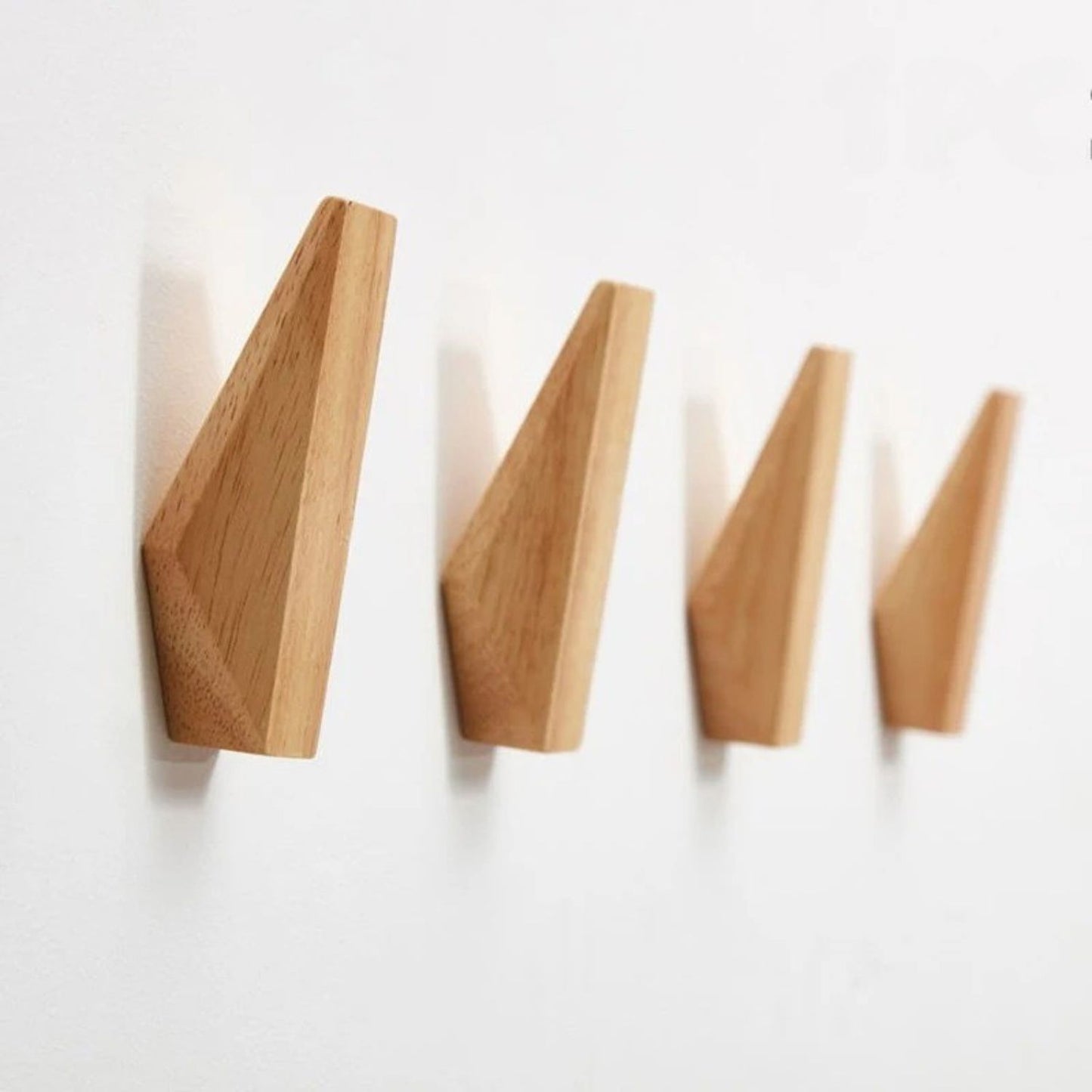 Patère individuelle en bois - Style Hexagonal (Lot x4)