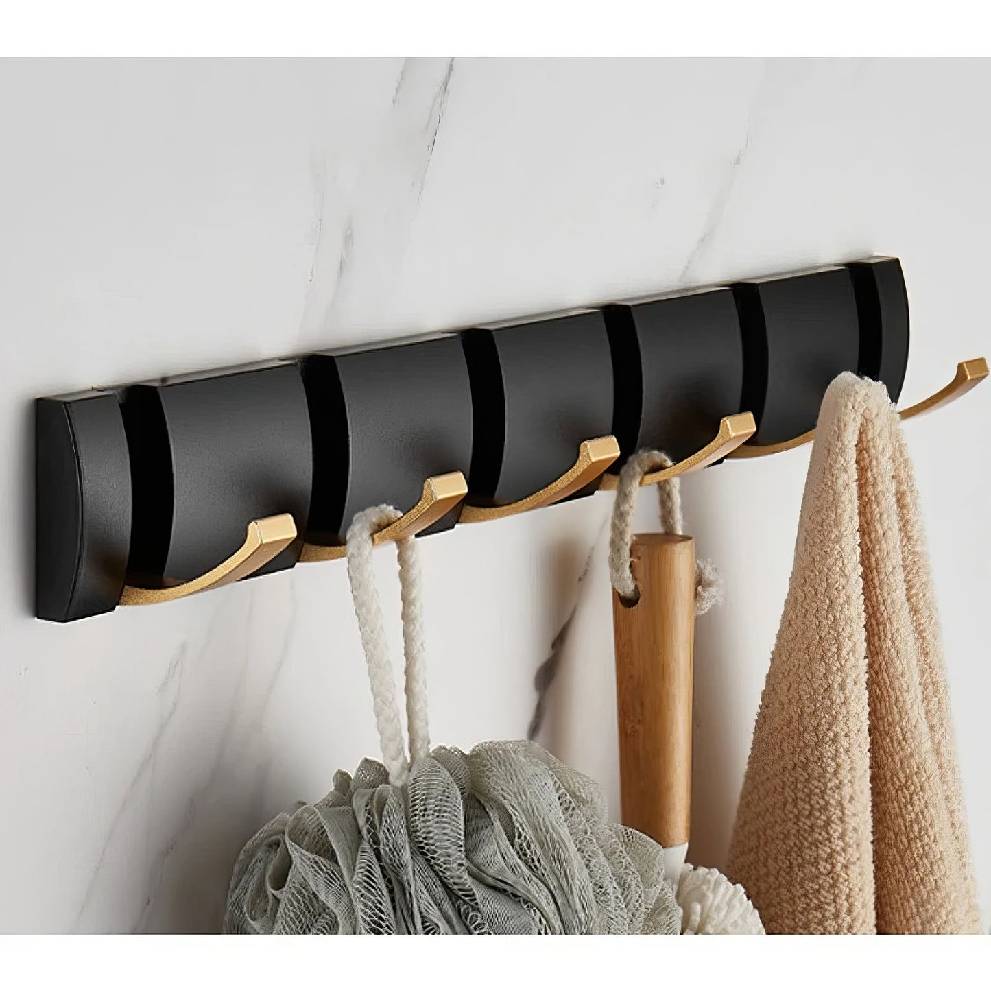 Porte-manteau de salle de bain - Style noir