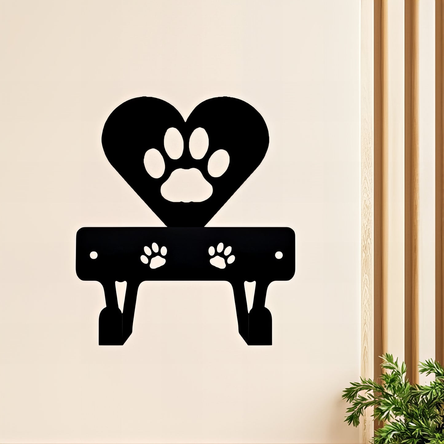 Porte-manteau & clés mural - Style Patoune