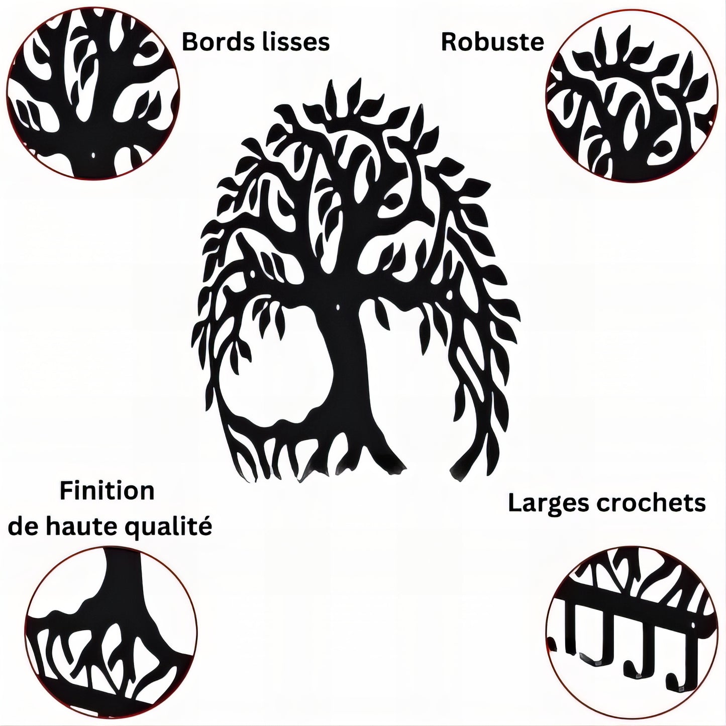 Porte-manteau décoratif - Style arbre de vie