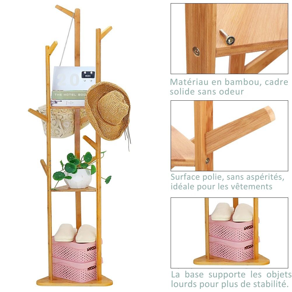 Porte-manteau sur pied - Style bambou
