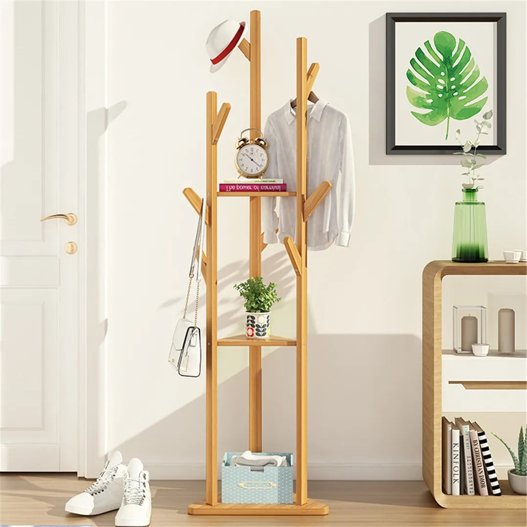 Porte-manteau sur pied - Style bambou