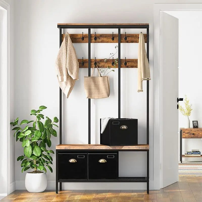 Meuble porte-manteau et chaussure - Style rustique