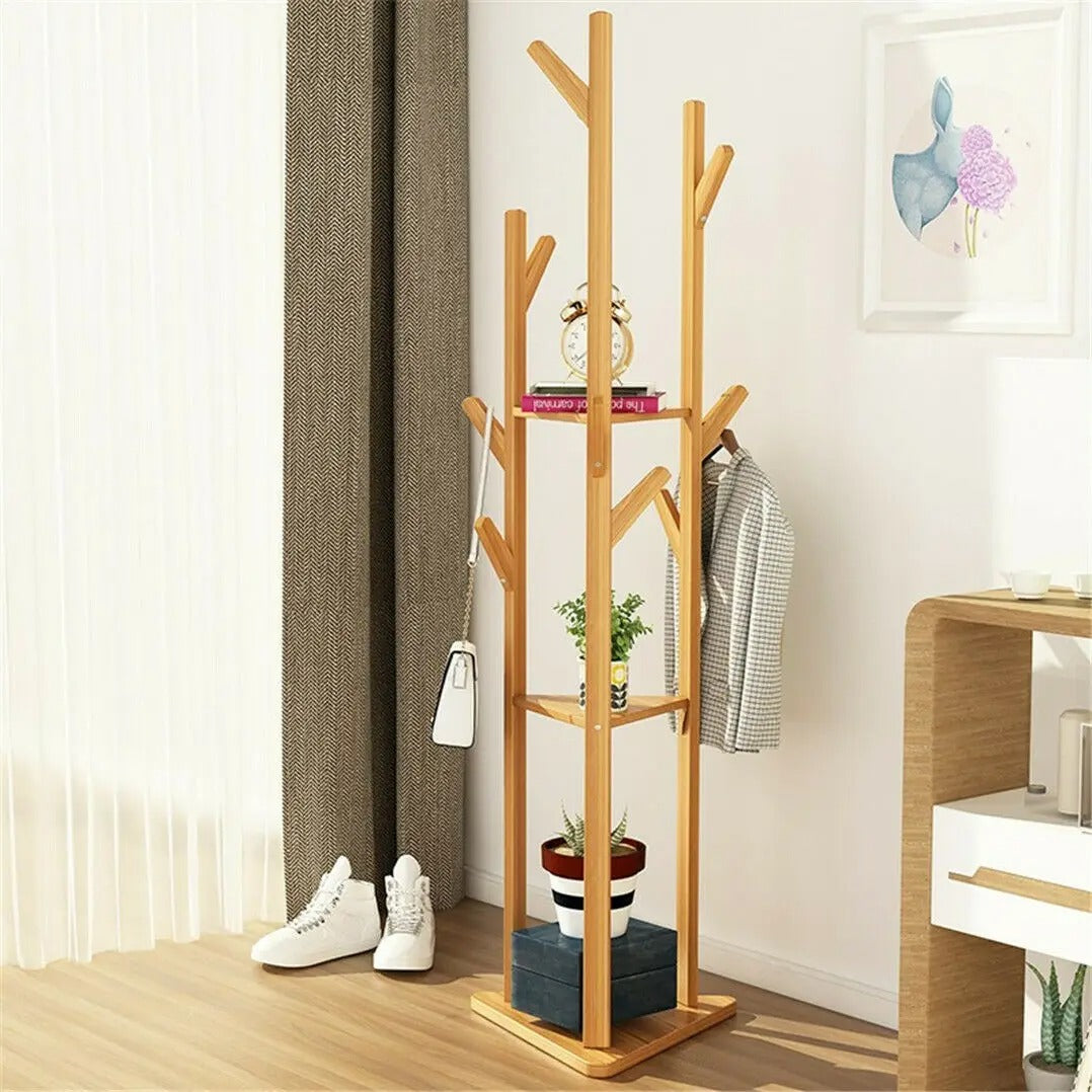 Porte-manteau sur pied - Style bambou