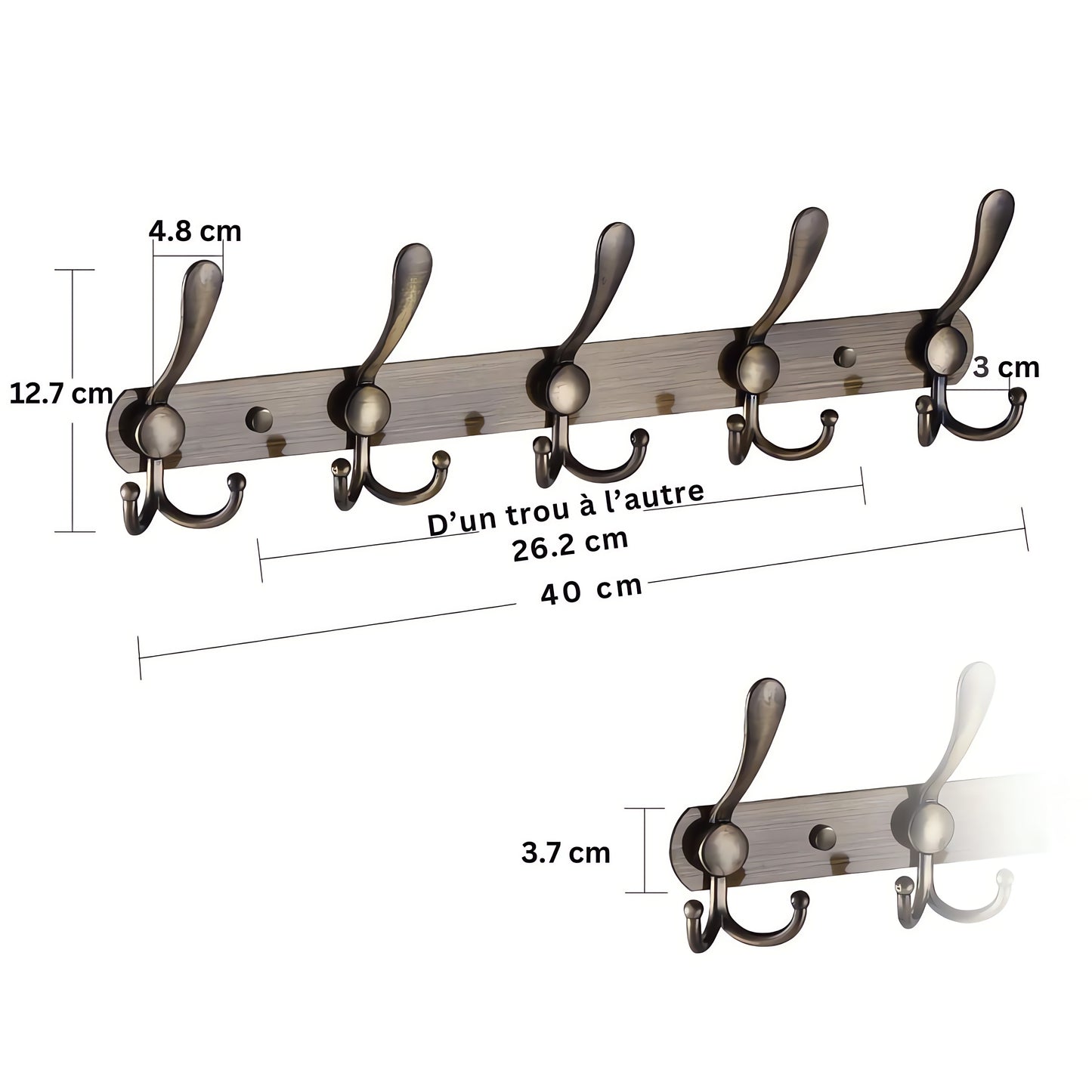 Porte-manteau multi-accessoires - Style années 50