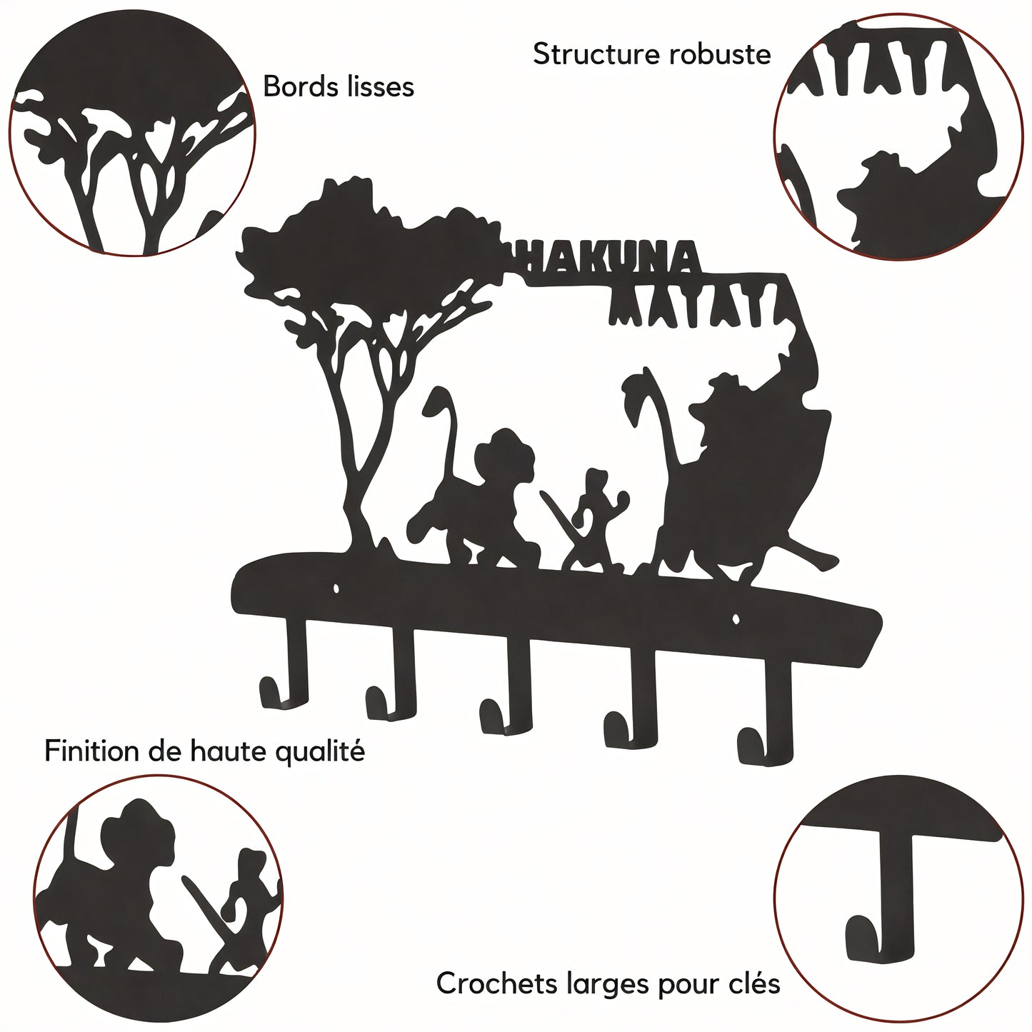 Porte-manteau original - Style Hakuna Matata