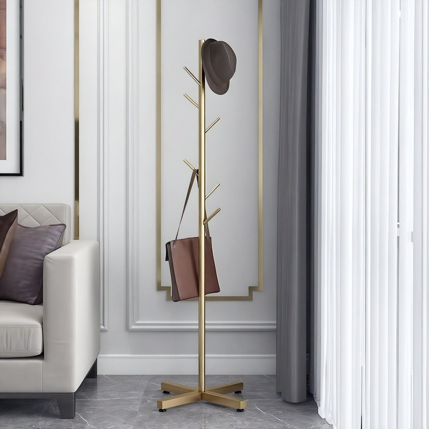 Porte-manteau sur pied - Style contemporain