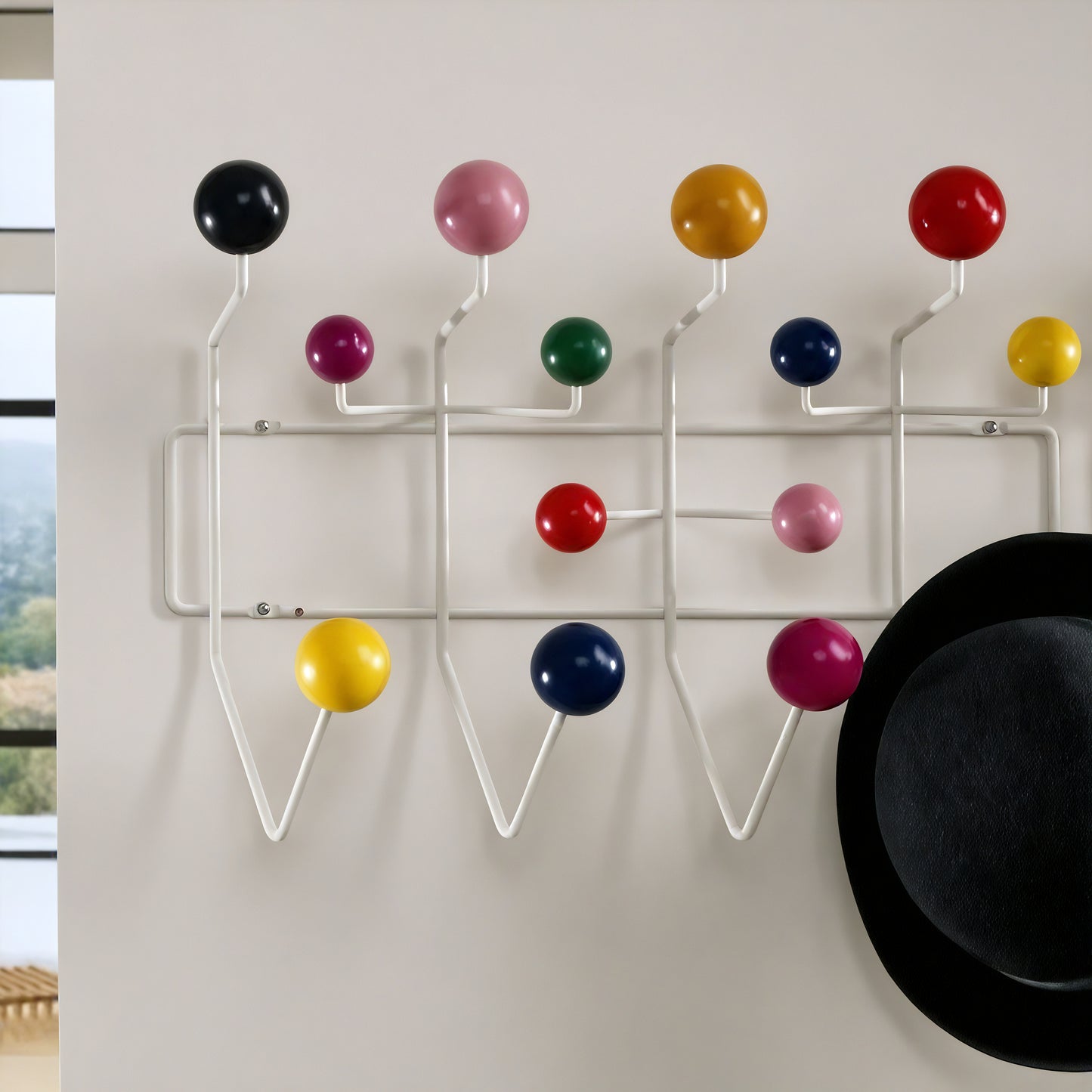 Porte-manteau mural - Style art moderne (Multicolor)