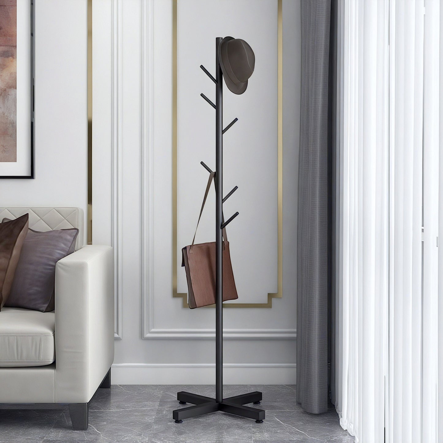 Porte-manteau sur pied - Style contemporain