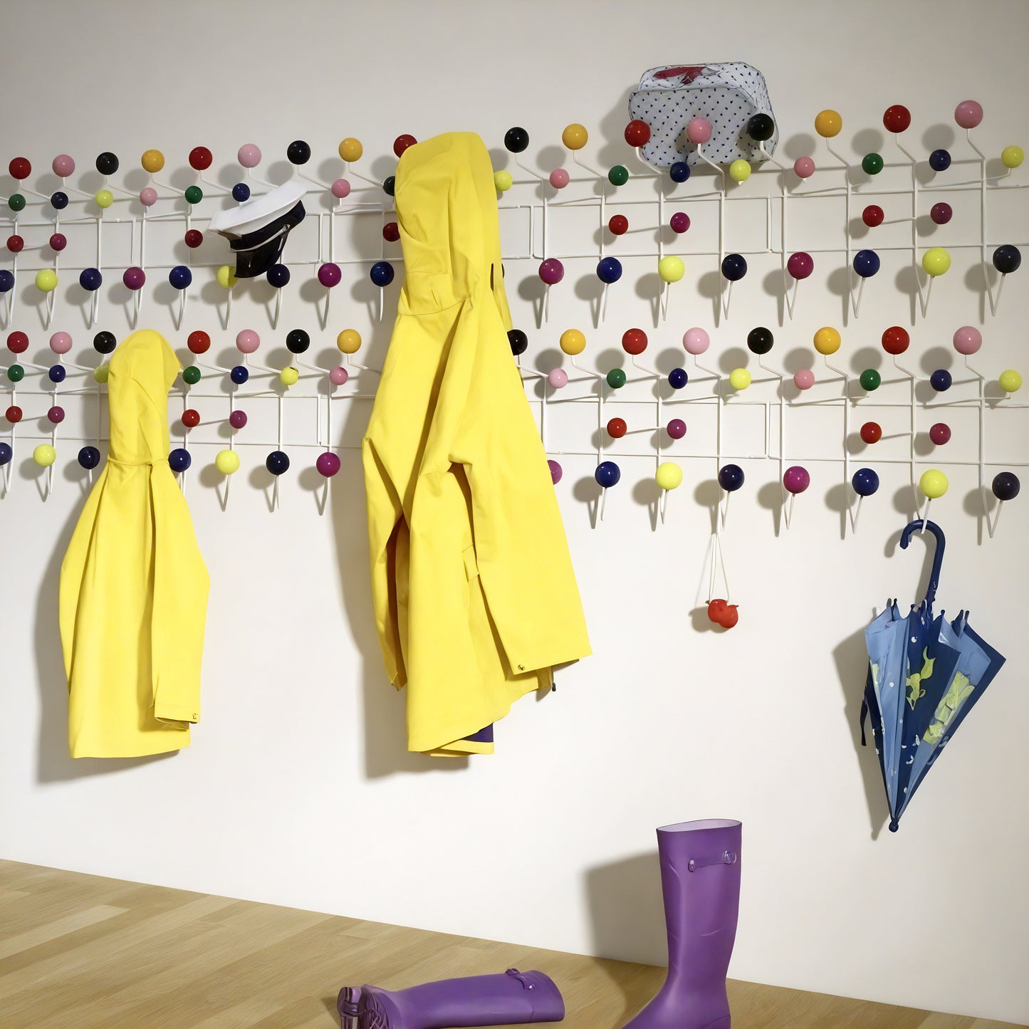 Porte-manteau mural - Style art moderne (Multicolor)