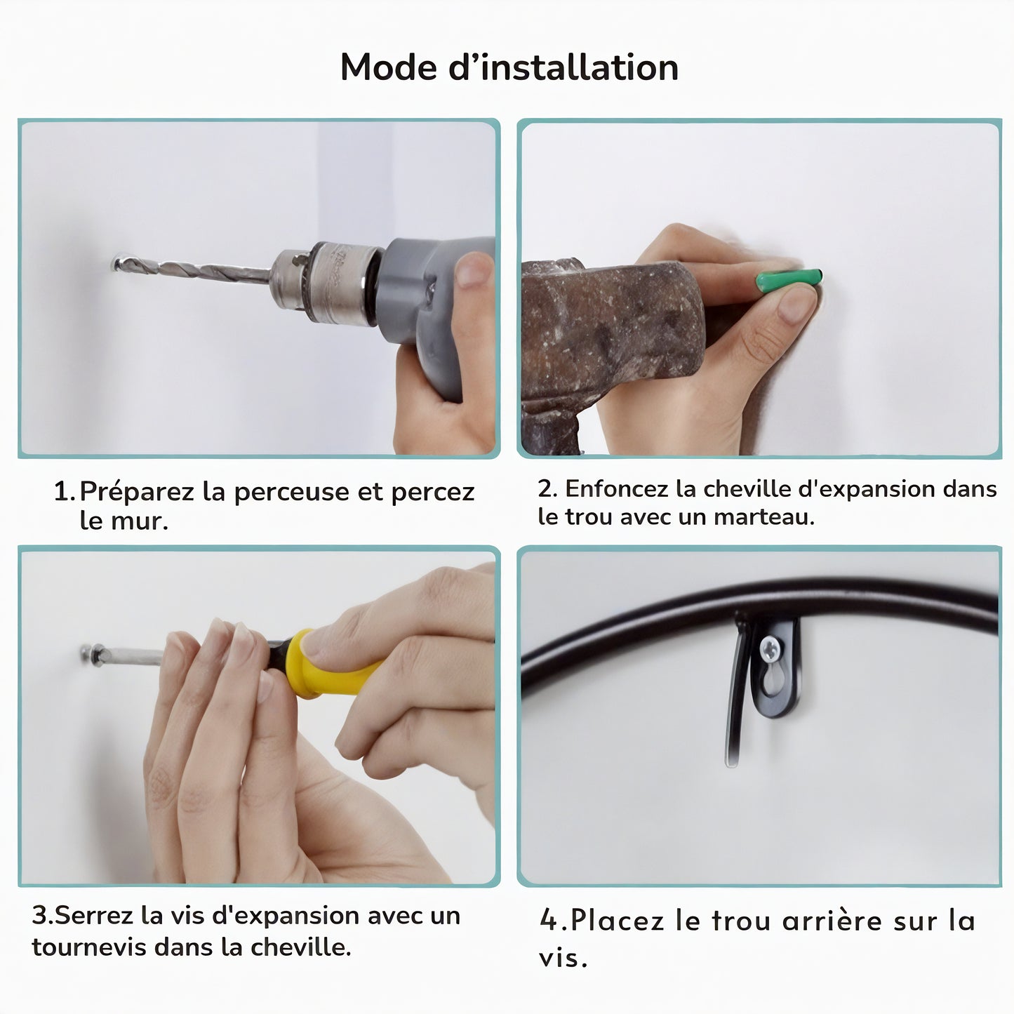 Porte-manteau mural - Style décoratif en métal