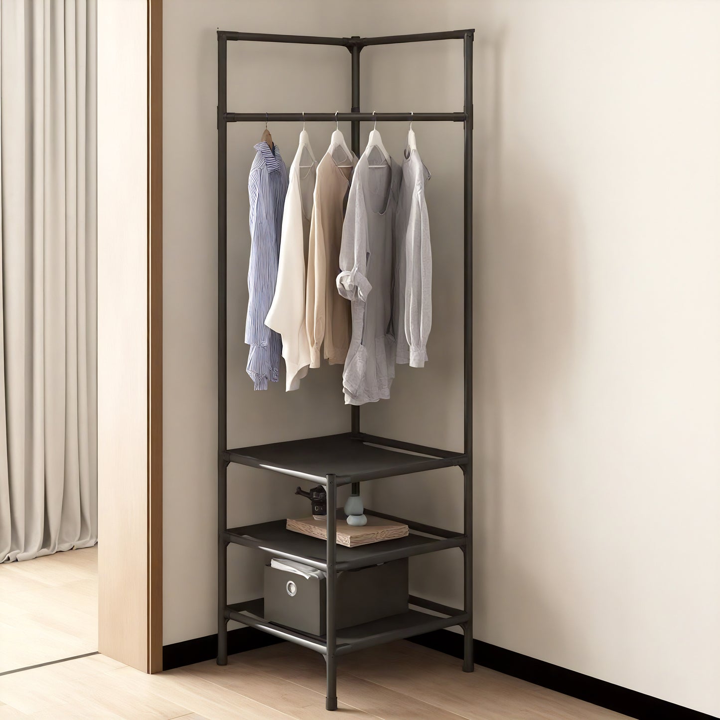 Meuble porte-manteau et chaussure - Style angulaire