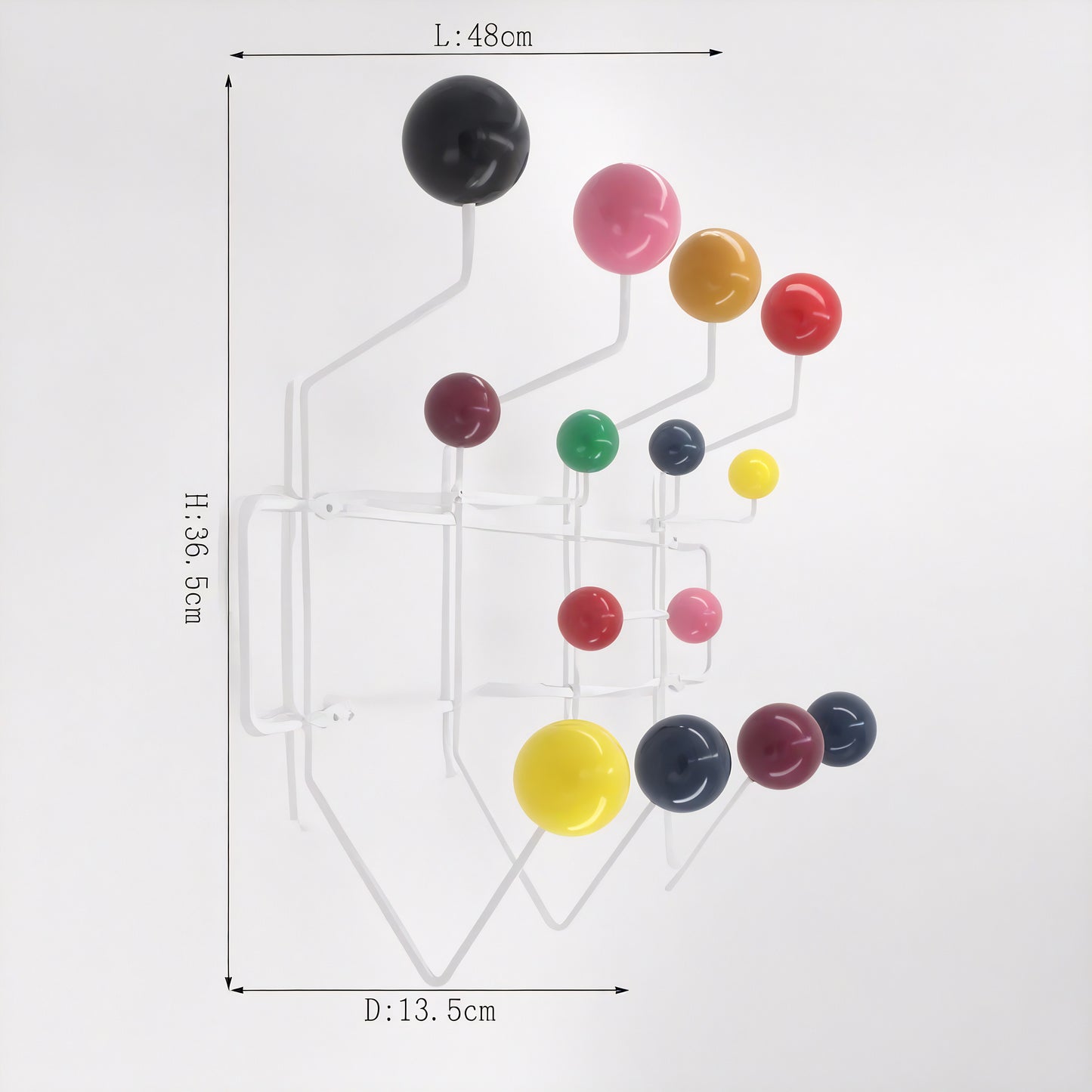 Porte-manteau mural - Style art moderne (Multicolor)