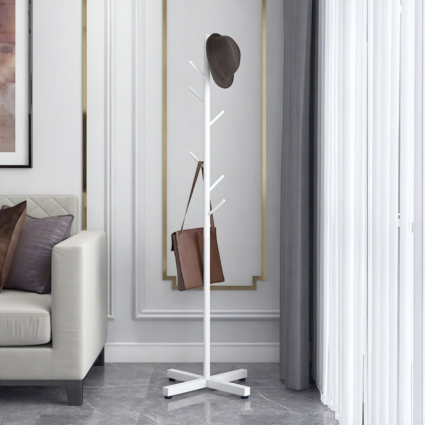 Porte-manteau sur pied - Style contemporain