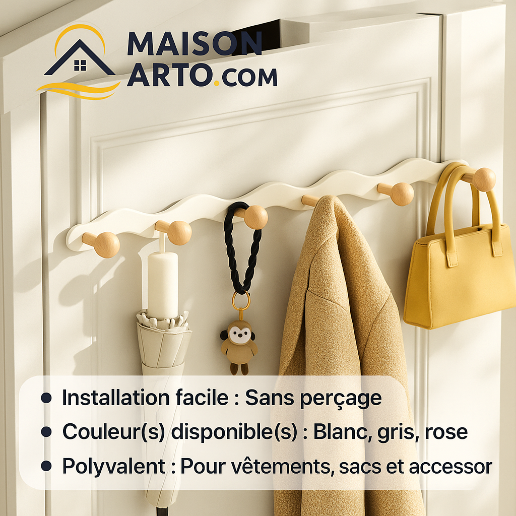 Porte-manteau de porte - Style vague
