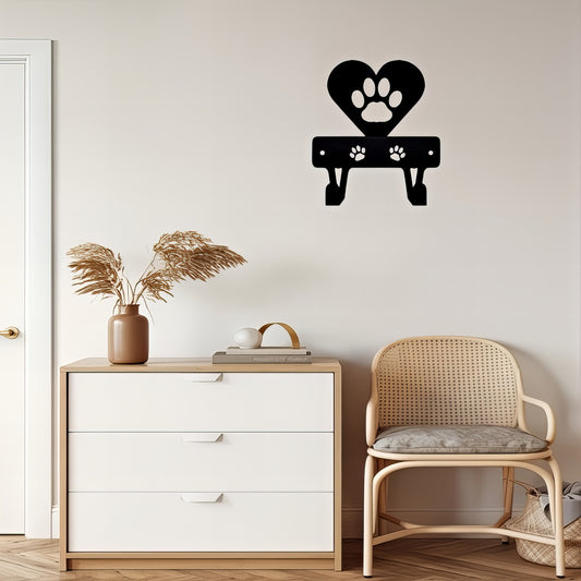 Porte-manteau & clés mural - Style Patoune