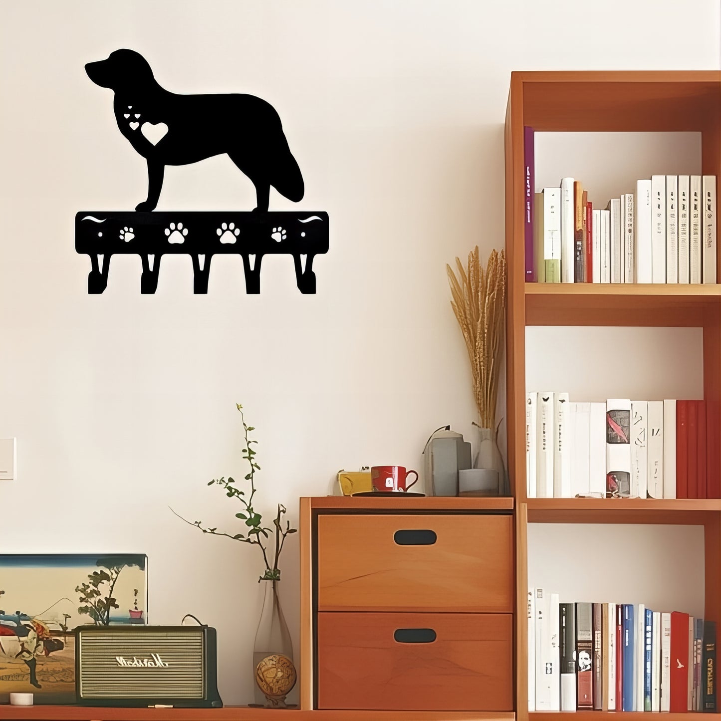 Porte-manteau mural & clés - Style chien Labrador