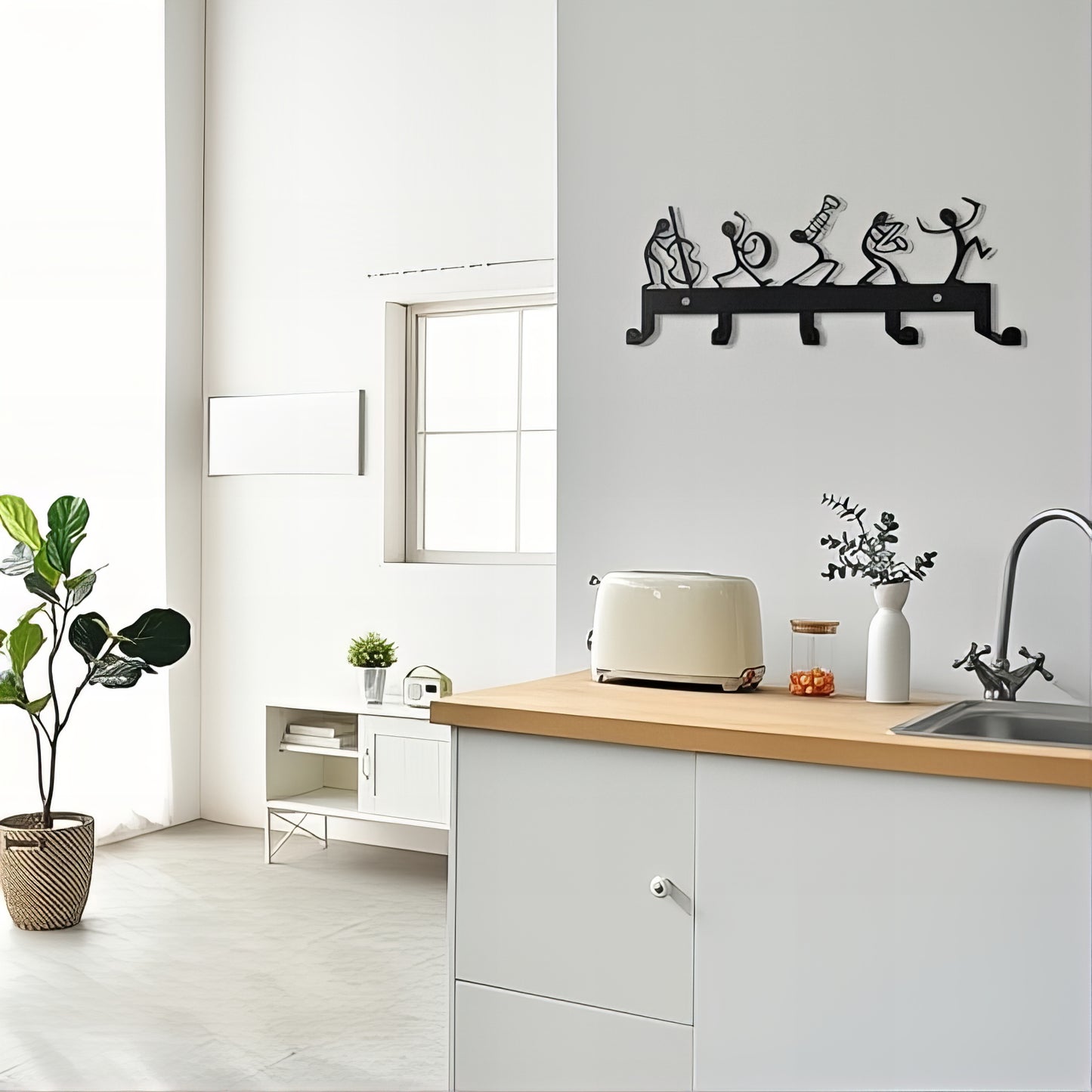 Porte-manteau mural & clés - Style Jazz