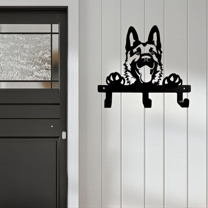Porte-manteau & clés mural - Style chien Berger Allemand
